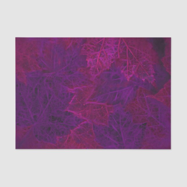Papier Mousseline Automne Purple rose Neon foncé Feuilles d'érable (Recto)