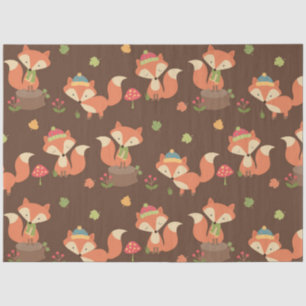 Papier Mousseline Automne Woodland Series Design 1