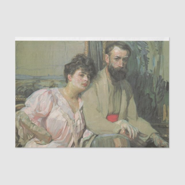 Papier Mousseline Autoportrait avec sa femme (par Frantisek Kupka) (Recto)