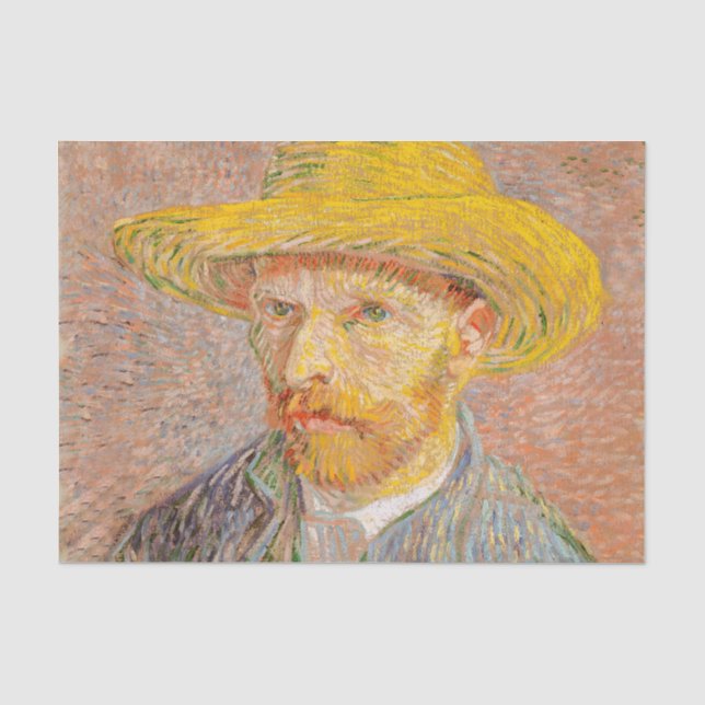 Papier Mousseline Autoportrait impressionniste de Vincent Van Gogh (Recto)