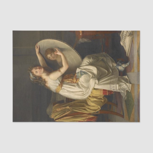 Papier Mousseline Autoportrait présumé par Adele Romany (Recto)