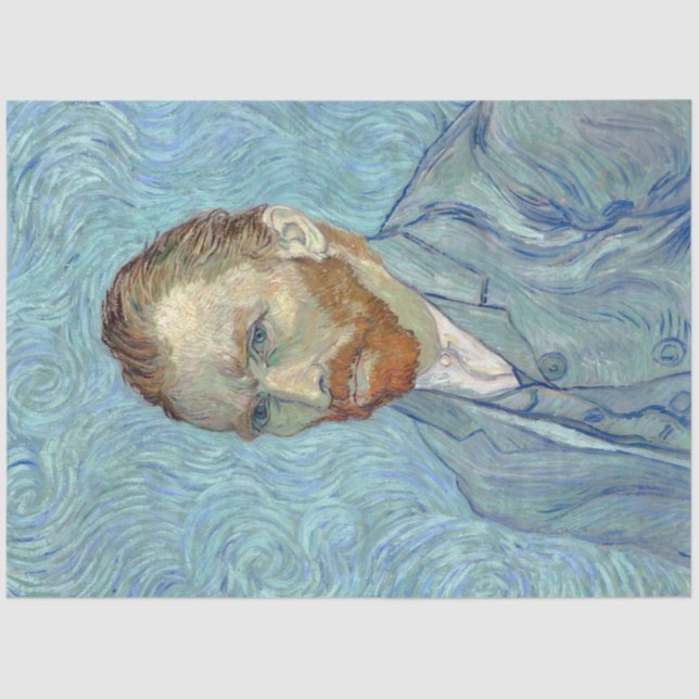 Papier Mousseline Autoportrait, Vincent van Gogh, 1889 (Recto)