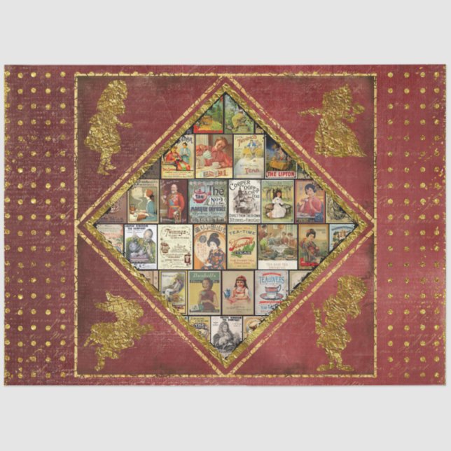 Papier Mousseline Autre Alice au pays des merveilles Conception de s (Recto)