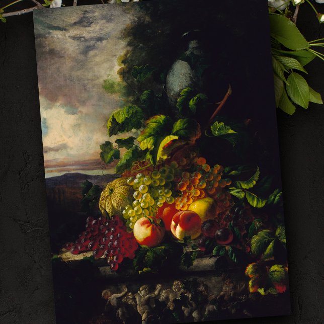 Papier Mousseline Autumn Still Life avec de l'urne et des fruits (Créateur téléchargé)