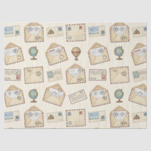 Papier Mousseline Aventure de courrier aérien vintage (4)