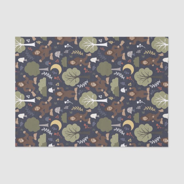 Papier Mousseline Aventure de minuit de la forêt de Bigfoot (Recto)