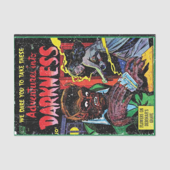 Papier Mousseline Aventures dans l'obscurité #9, couverture d'horreu (Recto)