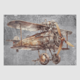 Papier Mousseline Avion Steampunk
