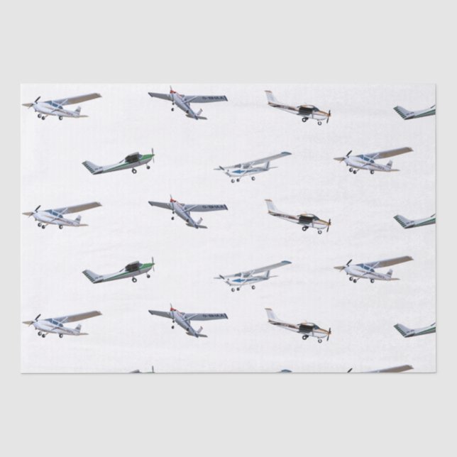 Papier Mousseline Avions Cessna (Recto)
