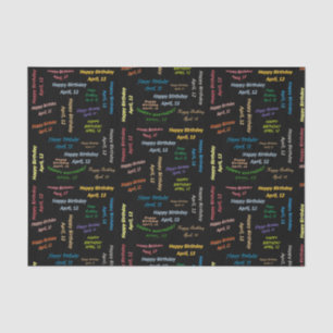 Papier Mousseline Avril, 12 Anniversaire Tissue Paper