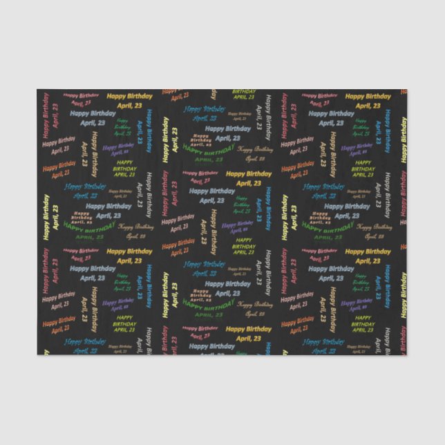 Papier Mousseline Avril, 23 Anniversaire Tissue Paper (Recto)