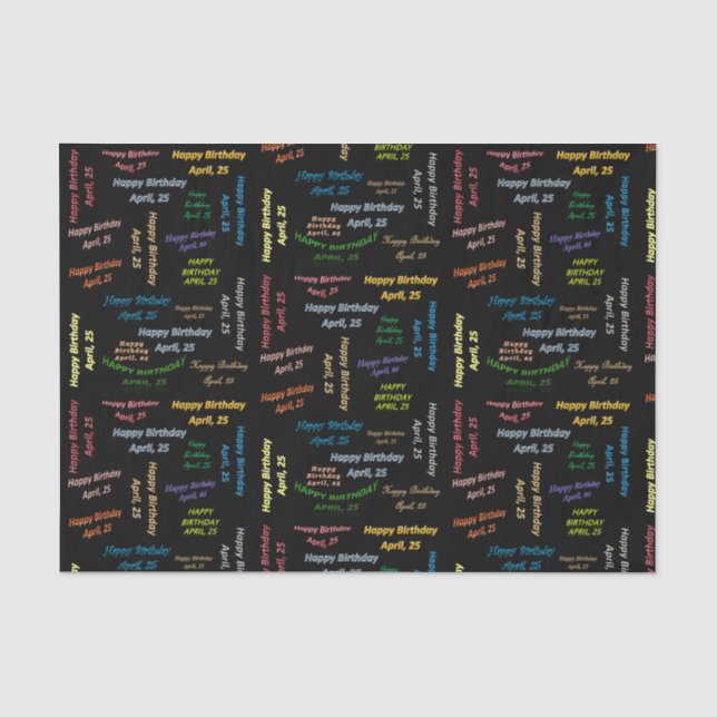 Papier Mousseline Avril, 25 Anniversaire Tissue Paper (Recto)