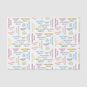 Papier Mousseline Avril, 26 Anniversaire Tissue Paper