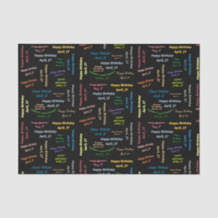 Papier Mousseline Avril, 27 Anniversaire Tissue Paper