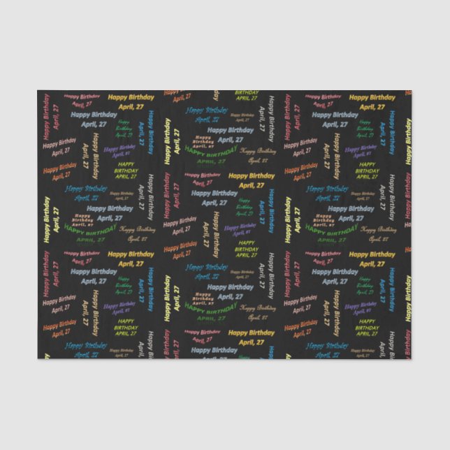 Papier Mousseline Avril, 27 Anniversaire Tissue Paper (Recto)