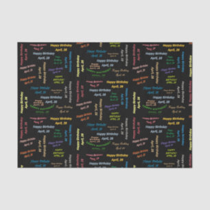 Papier Mousseline Avril, 28 Anniversaire Tissue Paper