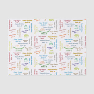 Papier Mousseline Avril 29 Anniversaire Tissue Paper