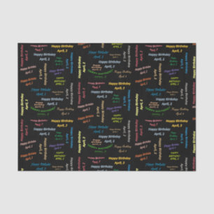 Papier Mousseline Avril, 2 Anniversaire Tissue Paper