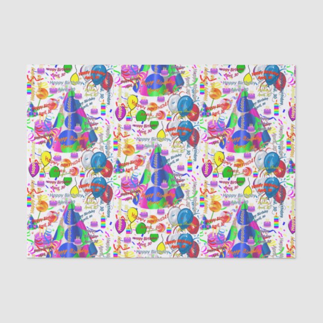 Papier Mousseline Avril, 30 Anniversaire Tissue Paper (Recto)