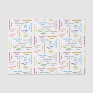 Papier Mousseline Avril 5 Anniversaire Tissue Paper