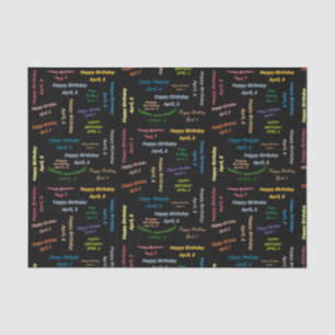 Papier Mousseline Avril, 6 Anniversaire Tissue Paper
