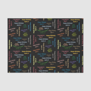 Papier Mousseline Avril, 8 Anniversaire Tissue Paper