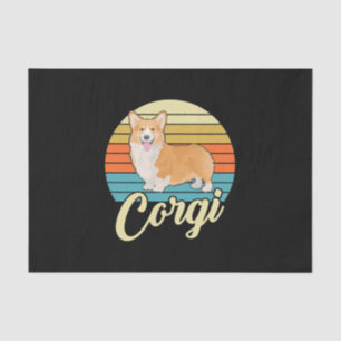 Papier Mousseline Awesome Corgi 1970 Vintage Retro