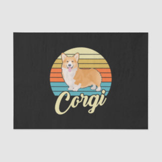 Papier Mousseline Awesome Corgi 1970 Vintage Retro