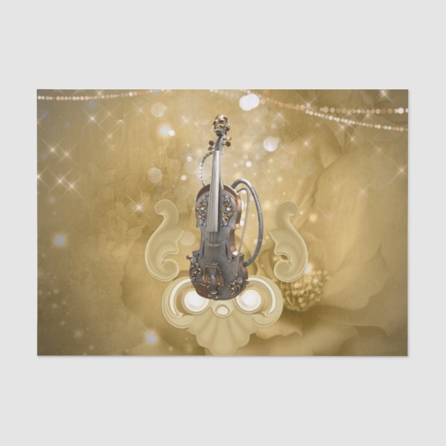 Papier Mousseline Awesome steampunk violin (Recto)