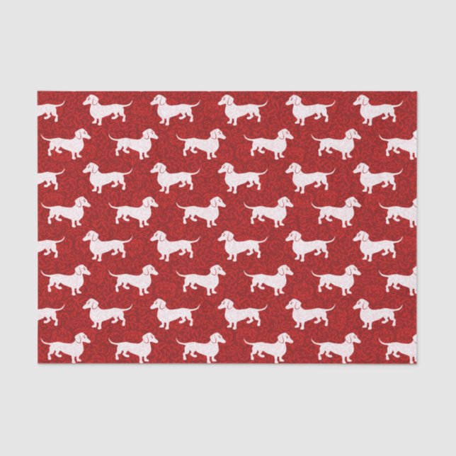 Papier Mousseline Ayez Noël heureux de teckel (Recto)