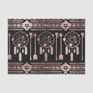 Papier Mousseline Aztèque tribal d'or rose de Dreamcatcher sur le