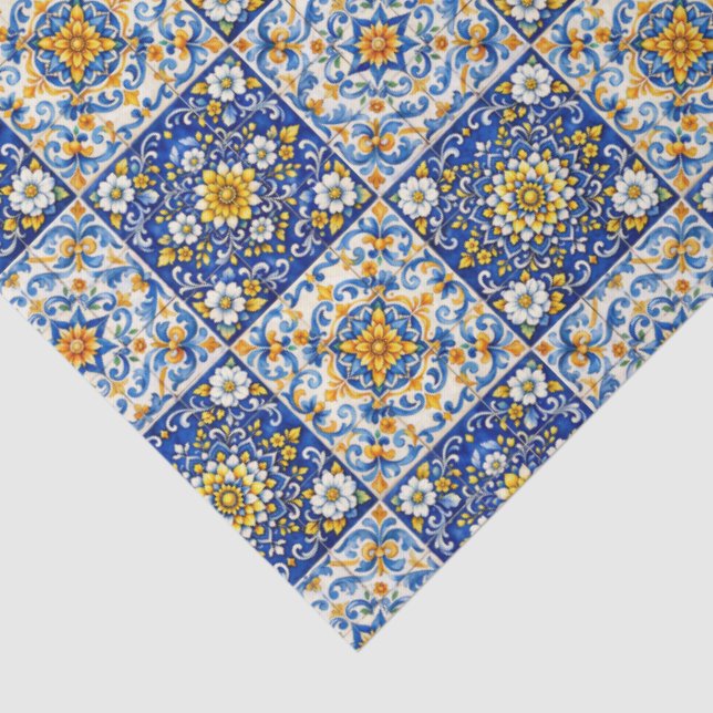 Papier Mousseline Azulejo Breeze Tissue  (Détail)