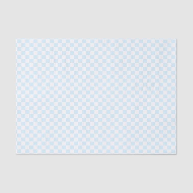 Papier Mousseline Baby Blue Modern Check Carrés Motif Enveloppe cade (Recto)