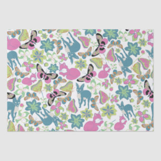 Papier Mousseline Baby Fox et sac cadeau fleurs