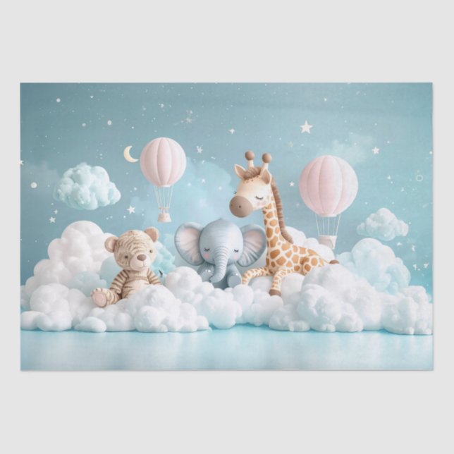 Papier Mousseline Baby Giraffe avec tous ses amis (Recto)