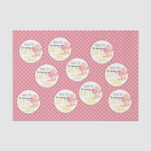 Papier Mousseline Baby Girl 1er Anniversaire Douche Princesse Chats