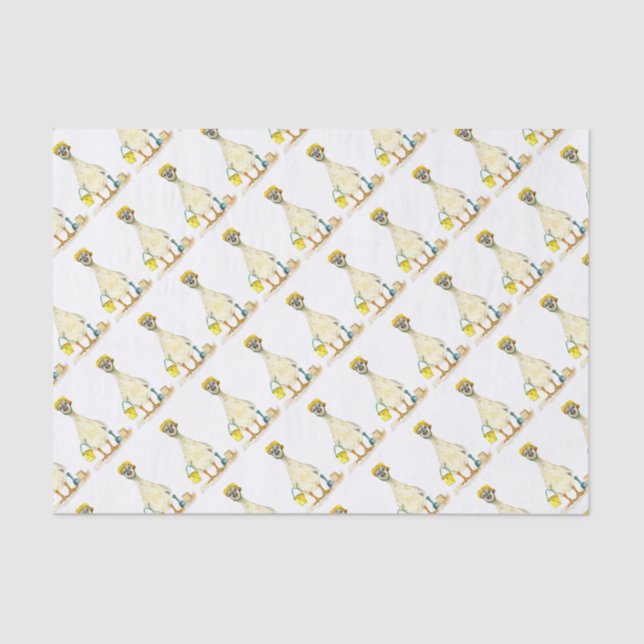 Papier Mousseline Baby Gosling on the Beach (Recto)