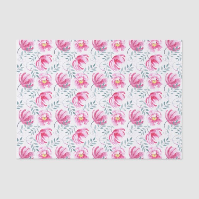 Papier Mousseline Baby Pink Rose anglais (Recto)