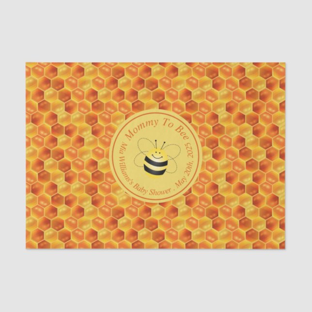 Papier Mousseline Baby shower À Thème Abee (Recto)