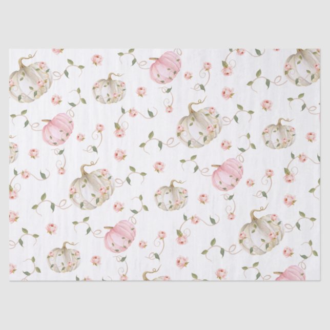 Papier Mousseline Baby shower de petite fille Citrouille (Recto)