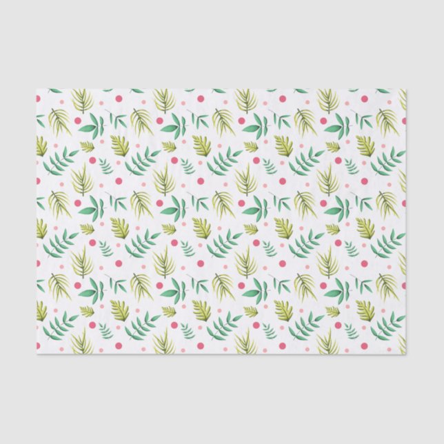 Papier Mousseline Baby shower Feuille tropical (Recto)