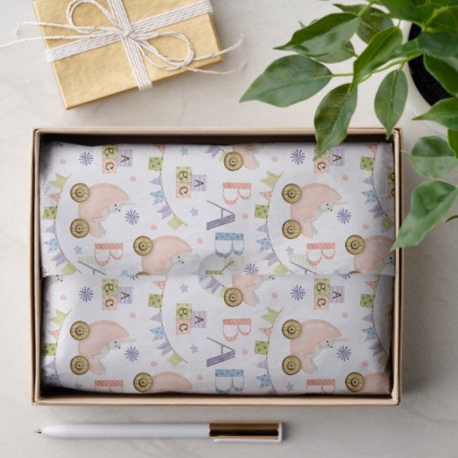 Papier Mousseline Baby shower lapin mignon (Cadeau)