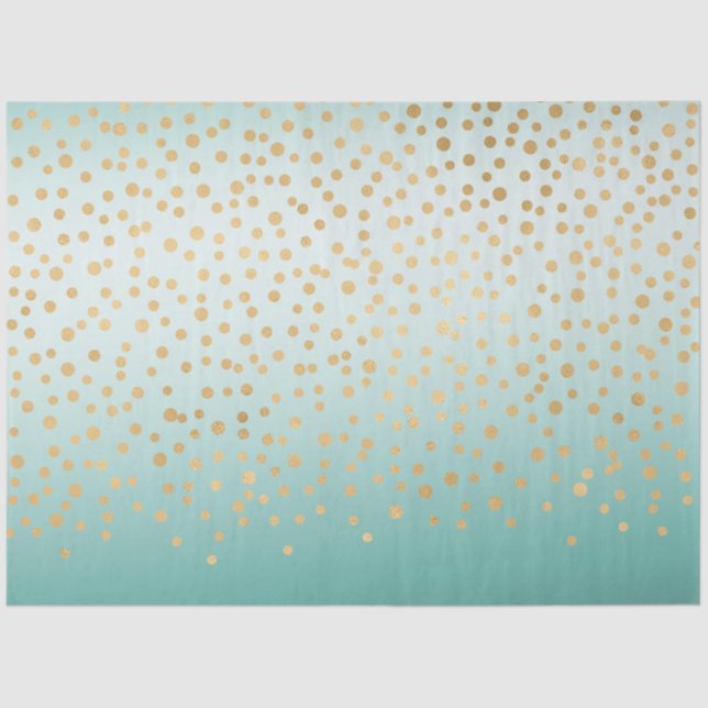 Papier Mousseline Baby shower Ombre de la Monnaie Glam Gold Confetti (Recto)