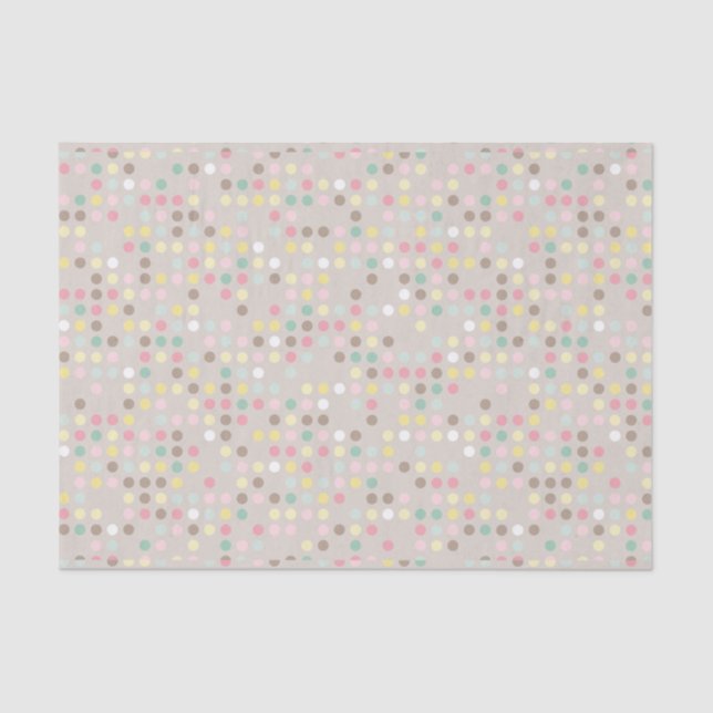 Papier Mousseline Baby shower Pastel Polka Dot (Recto)