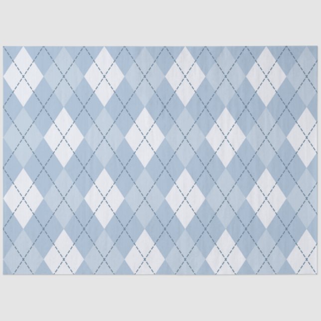 Papier Mousseline Baby shower Vintage Blue Aegyle (Recto)