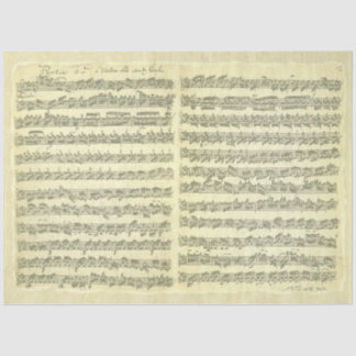 Papier Mousseline Bach Partita pour solo Violon Music Manuscript