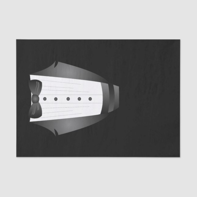 Papier Mousseline Bachelor Party Groomsman Team Groom black tuxedo (Recto)