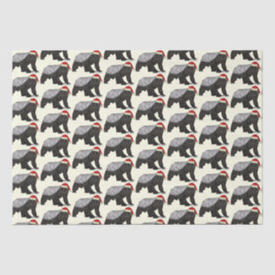 Papier Mousseline Badger de miel festif Badass Père Noël Animal de N