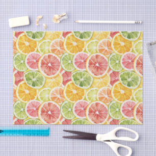 Papier Mousseline Baie Verte Lime Orange Rose Fruité Baby Shower
