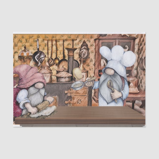 Papier Mousseline Baker Gnomes (Recto)